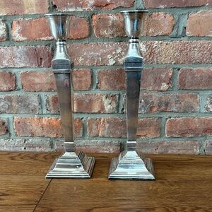 Elegant Silver Candlestick Holders